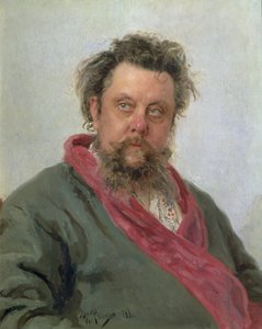 Portrett av Modest Petrovich Moussorgsky (1839-81) 1881